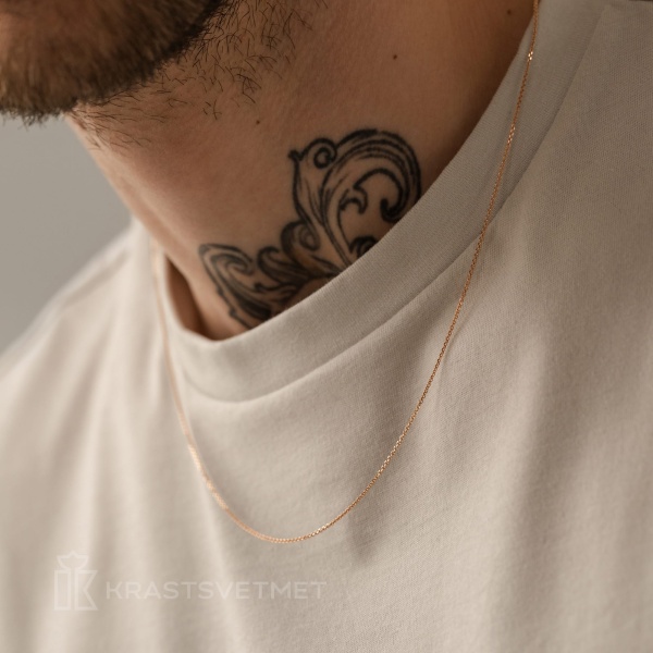 Цепь из красного золота 585, плетение «Якорь»